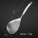배수 및 튀김에 사용되는 편안한 손잡이 주방 스키밍 스푼이 있는 304 스테인레스 스틸 슬롯형 스푼 : TradeOverseas