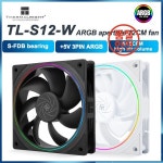 Thermalright TL-S12-W 5V 3PIN ARGB 조리개 PC 케이스 팬 온도 제어 수냉식 라디에이터 교체 : 선암산업