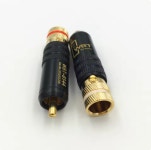 고음질 음향 케이블 잭 2pcs 세트 정확한 사운드 전송 RCA 플러그 (A1027) : 용천삼리