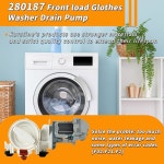 전방 적재 의류 세탁기 배수 펌프 필터 어셈블리, 120V 60Hz 0.70W 0.95A, 1200164 월풀 듀엣 메이태그 에픽 켄모어 HE 세탁 : 우리둥근마켓