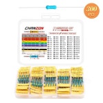 Chanzon 60 값 1/4W (0.25와트) 금속 필름 고정 저항 키트 300pcs 1R-4.7MR 옴 1 허용 오차 0.01 MF 관통 홀 저항 전류 제한 Rohs 인증 1... 