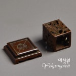 [다도 인센스] 예향원 구리 공예품 초엽문 사방 순동 향로 향 받침대 E-10449 : 예향원