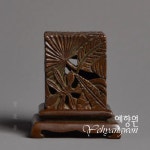 [다도 인센스] 예향원 구리 공예품 초엽문 사방 순동 향로 향 받침대 E-10449 : 예향원