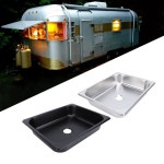 325X265X65mm RV 싱크 304 스테인레스 스틸 효율적인 배수 광장 주방 욕실 워시 싱크 (캐러밴 용 40mm 콘센트 포함) : TradeOverseas