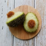 귀여운 아보카도 수세미 손뜨개 아크릴 수세미 핸드메이드 주방설거지 과일캐릭터 : 몽몽팔방