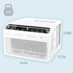 키스톤 에너지 스타 12 000 BTU 창문 장착 인버터 에어컨, 추가 난방, 조용한 고효율 아파트용 리모컨, 최대 550평방피트의 중대형 객실.... 