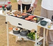 구이 야외 캠핑 와이드그릴 두꺼워진 펜션 꼬치구이 훈제 가스그릴 옥상 양꼬치기계 클래식 베 빅사이즈 선반판 : 앤 데이즈