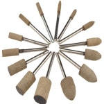 암소 가죽 연삭 연마 헤드 실린더 총알 타입 전기 옥 연삭 헤드 휠 14 개 1 세트 NO.C0352 : BigBulkMarket