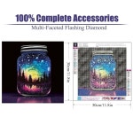 성인용 초보자를 위한 STGLCR 5D 포레스트 다이아몬드 페인팅 키트, 오로라 도트, 보석 아트 및 공예품 홈 월 장식 12x16 인치 : 우리둥근마켓