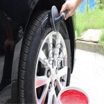 삼일마켓 라운드형 타이어 청소솔 바이크휠청소 타이어클리너 : 삼일마캣