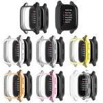 Garmin Venu Sq 2 / Venu Sq 2 음악 시계 화면 보호기 케이스 TPU 슬림 케이스 커버 [메탈 컬러 프레임 도금] [3D 풀 커버] 쉘 보호... 