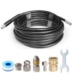 변기뚫기 압력 세척기용 하 배관뚫기 호스 블래스터 세면대막힘 U LO 배수 1 1/4동공두외사22내공15mm : 재 미 몰