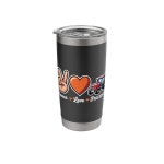 트랙터 스테인리스 트랙터 사랑 단열 평화 농부 스틸 농장 텀블러 20 oz Black : 09창고