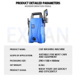 고압 세차기 가정용 220V 세척기 고출력 다기능 전자동 세차 신기 휴대용 가정용 고전압 세차기 완전 자동 세차기 휴대용 안뜰 물 1400W 220V... 