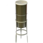 고정 강우량 측정기 200mm 스테인리스 버킷 강우량계 측정 관측기 야외 우량계 : 카고웨이