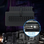 테우서 ATX 24핀 90 ° 어댑터 ARGB 마더보드 인터페이스 데스크탑 PC 전원 코드 커넥터 : 일등배송