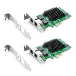 네트워크 카드, 듀얼 RJ45 구리 포트, 2.0 X1을 포함한 10/100/1000Mbps 기가비트 이더넷 통합 어댑터(NIC), E1G4 : 대성코리아a2