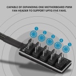 4조각 Pwm Pc 팬 허브 5 회로 분배기 1 쌍 섀시 내부 마더 보드 4Pin/3Pin 전원 연장 케이블 : 일등배송