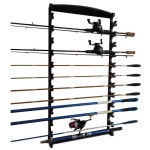 낚시대 진열 수납 보관 12대 나무 로드거치대 조립식 릴거치대 깔끔 낚시대보관 스탠드 23위 PE 벽걸이 진열대 : harko307