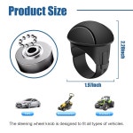 지시너 스티어링 휠 스피너 노브, 조절 가능한 자동차 노브 스피너, 미끄럼 방지 보조 전동 핸들, 자동차, 트럭, 트랙터용 범용 액세서리(블랙)... 