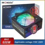 IWONGOU 게이밍 데스크탑용 컴퓨터 폰트 PC용 전원 공급 장치 600W Max 24 핀 12V Atx Fonte GAMESD600 PSU : 효문상사