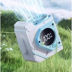 허리 선풍기 등풍기 충전용 냉방 공사현장 휴대용선풍기c타입 바디팬 화이트 시원한미니선풍기 : 소소한행복001