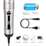 남성용 전문 전기 헤어 클리퍼 헤어 트리머 방수 IPX7 조절 블레이드 세라믹 티타늄 LCD 화면 : 세천마켓