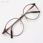 국산 최고품질 프리미엄 울템 콤비 원형 안경테 부드럽고 편안한 착용감 S0360 : CONEY