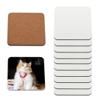 12 PCS 86 8CM 사각 승화 코스터 블랭크와 코크 하드보드 코르크 코스터 DIY 공예 음료 Square : 새벽향 휘경
