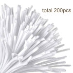 케이도 200피스 화이트 파이프 클리너 공예 샤닐 스템즈 DIY 아트 크리에이티브 파티 장식 12인치 6mm Black : 새벽향 휘경