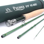 고성능을 위한 Maxcatch 3-12wt 중속 액션 프리미어 플라이 낚싯대-IM8 카본 블랭크, AA 코크 그립 하드 크로밍 가이드 포함 : FLEX-상점