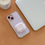 아비오에 베이비핑크 미니도트 에어팟4케이스 에어팟하드케이스 : 아비오에