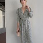 플라워 패턴 섬머 원피스 유럽 스타일 55 66  77 사이즈 : 두번째 소풍일상