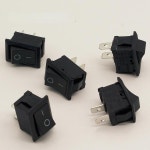 5개  블랙 푸시 버튼 미니 스위치 6A-10A 110V 250V KCD1 2Pin 스냅인 On/Off 로커 21MM x 15MM : 아온상사kc