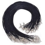 보석 제작용 팍스쿠 50Pcs 18인치 블랙 왁스 목걸이 코드 18 Inches : 새벽향 휘경