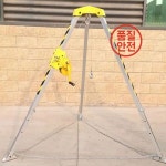 SJY-10 두꺼운 구조 삼각대 알루미늄 합금 비상 제한된 공간 우물 헤드 윈치 지원 : 선암산업