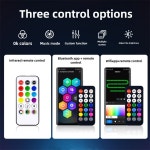 스마트 블루투스 APP 제어 분위기 야간 조명 무단 조광 테이블 램프 룸 장식을위한 주변 조명 읽기 : GlobalPurchasi