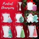 실리콘 제작용 심지-크리스마스 진저 10PCS 소나무, 세트, 산타클로스, 트리, 제작 크리스마스 3D 양초 7PCS 아타르바나 몰드 맨 MOLDS... 