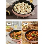 곰돌이 전기 그릴 불고기판 가정용 샤브샤브 소형 다용도 샤브샤브 무연 일체형 불고기기 핑크색 : 펄스 스토어