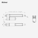 Richmat 방수 24v 선형 액추에이터 알루미늄 DC 모터   브러시 기어 영구 자석 IE 1 IP66 : 해외판직구전문샵