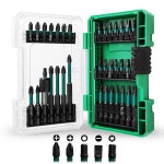 저장 케이스가 장착된 METOY 35PCS 임팩트 드라이버 비트 세트 - S2 스틸, : 윤에이전시