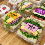 김밥스티커 메뉴 샌드위치 커피 카페 분식 스티커 제작 포장 배달 원형 사각 소량 30매부터 : SPARK 스파크디자인