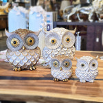 금빛 부엉이 장식품 재물 풍수 인테리어 : 리아트