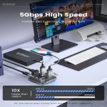 ORICO 다중 4 포트 확장 USB 3.0 허브 스플리터 도킹 스테이션, 노트북 PC 액세서리용 고속 OTG 어댑터 익스텐더 : 스마트랩팩토리논현