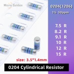 20pcs  0204 원통형 저항기 컬러 링 SMD MELF 1% 7.5R 8.2R 9.1R 10R 12R 15R Ohm 1206 금속 필름 : 아온트레이딩