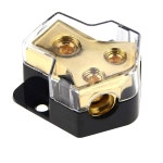 4/8/10 게이지 출력 앰프 전원 분배 블록 자동차 오디오 스플리터 2방향 출력 전원 분배 블록 퓨즈 홀더와 나사가 설정되어 : 트윈티파이브굿몰