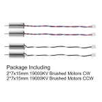 XIITIA 4pcs 716/7x16mm 모터 19000KV 인시니어 타이니 후프 드론 프레임 브러시드 6CW 6CCW 코어리스 JST-1.25 커넥터 모델 항공기/UAV... 