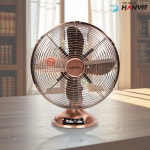 한빛 선풍기 HV-M2612 가정용 업소용 카페 인테리어 레트로 메탈 황동 탁상용 30cm : 복된 세상