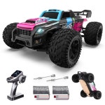 성인용 파워엑스트라 RC 카 1 16 스케일 고속 40km/h 원격 제어 트럭 LED 라이트가 장착된 4WD 취미용 전기 오프로드 몬스터 배터리 2개 50분... 