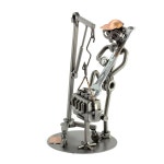 스틸맨24 모터 메카닉 조각 너트 및 볼트 수제 장식품 독일산 금속 피규어 : 렛츠셋이야기